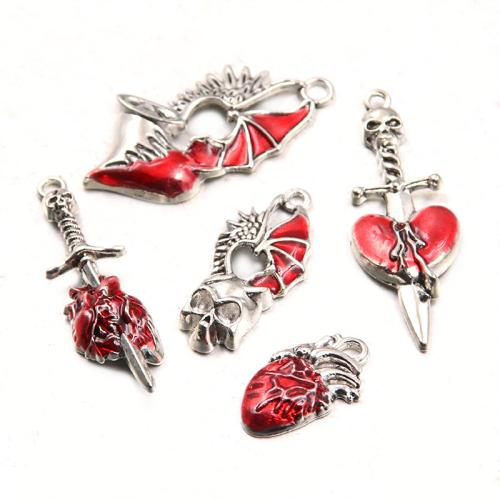 Zinc Alloy Enamel Pendants plated DIY Sold By Bag