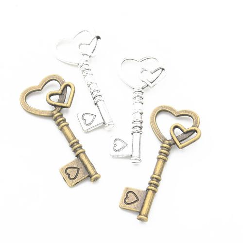 Zinc Alloy Key Pendants plated DIY & enamel Sold By Bag