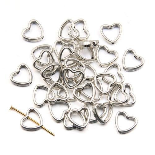 Zinc Alloy Jewelry Beads Heart plated DIY Sold By Bag