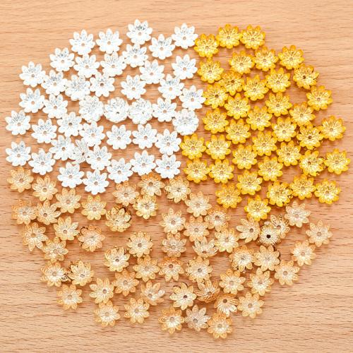 Zink legering Perle Cap, Zinc Alloy, Flower, forgyldt, du kan DIY, flere farver til valg, 10x10mm, 200pc'er/Bag, Solgt af Bag