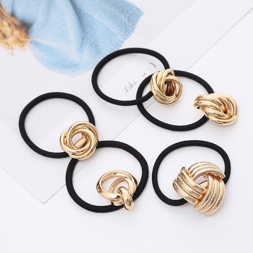 Zinc Alloy Hair Jewelry Elastic with Rubber Band handmade & for woman 60mm Sold By PC