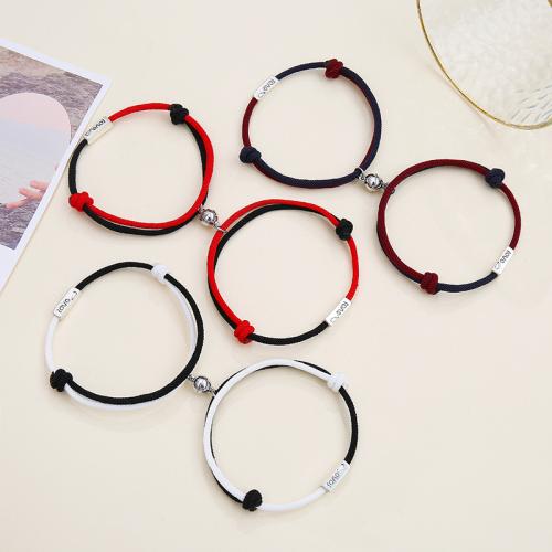 Casal pulseira e bracelete, Cordão de Milão, with Magnético, 2 peças & Ajustável & joias de moda & unissex, Mais cores pare escolha, comprimento Aprox 16-28 cm, vendido por par