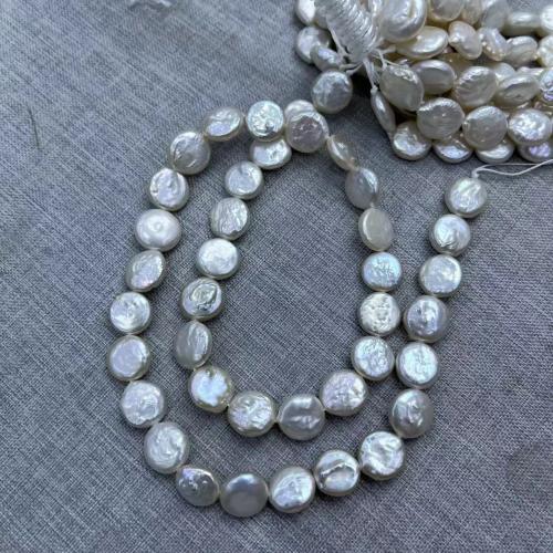 Cultured Button Freshwater Pearl Beads Coin DIY mm Approx Sold By Strand