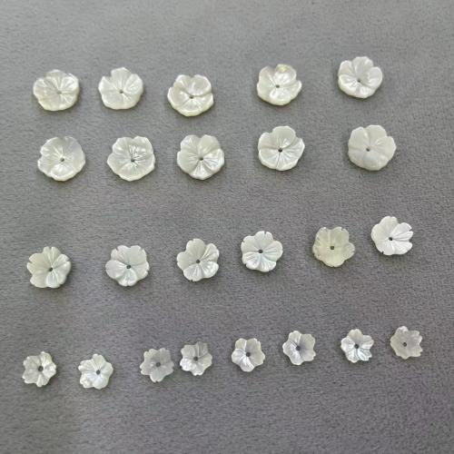 Natural Seashell Beads Trochus with White Lip Shell Flower DIY Sold By PC