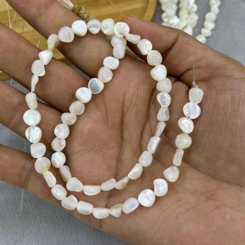 Witte Lip Shell Beads, White Lip Shell, DIY & verschillende grootte voor keus, wit, Verkocht door Strand