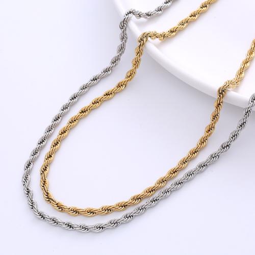 Stainless Steel Chain Necklace 304 Stainless Steel plated for woman Sold By PC