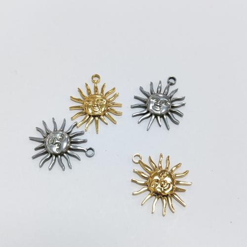 Stainless Steel Pendants 304 Stainless Steel Sun plated DIY Sold By PC