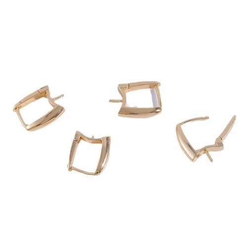 Brass Lever Terug Earring Component, Messing, gold plated, DIY, gouden, nikkel, lood en cadmium vrij, 15.80x11.70mm, 10pC's/Bag, Verkocht door Bag