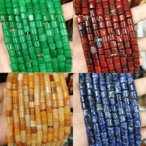 Grânulos de gemstone jóias, Pedra natural, Coluna, DIY & materiais diferentes para a escolha, Mais cores pare escolha, 6x6mm, Aprox 57PCs/Strand, vendido por Strand