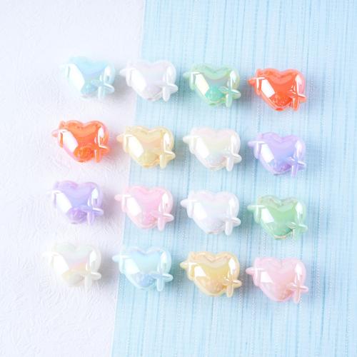 Plated Acrylic Beads Heart DIY Approx 2.5mm Sold By Bag