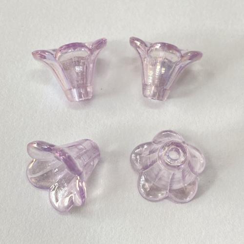 Akryl Bead Cap, Flower, du kan DIY, flere farver til valg, 10x14mm, Ca. 1250pc'er/Bag, Solgt af Bag