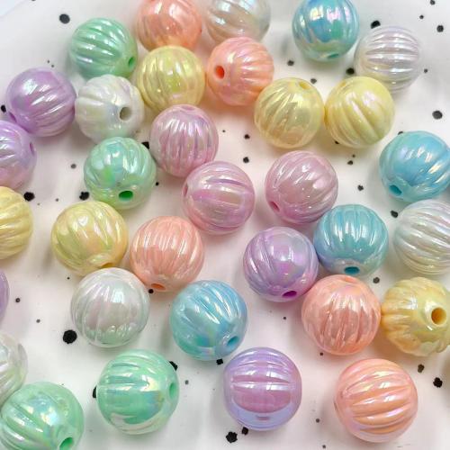 Plated Acrylic Beads Round DIY 14mm Approx 2.9mm Approx Sold By Bag