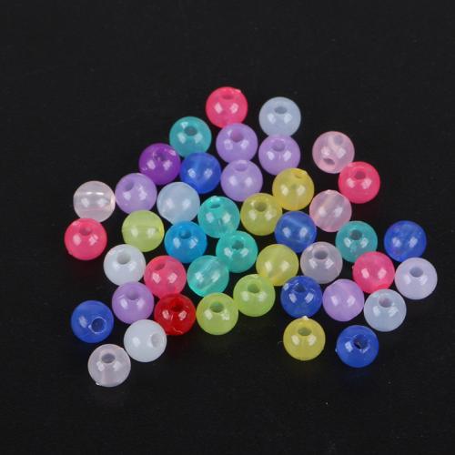 Jelly Style Acrylic Beads Round DIY 4mm Approx Sold By Bag