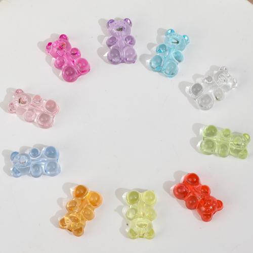 Abalorios Acrílicos Transparentes, Acrílico, Oso, Bricolaje, más colores para la opción, 18x11mm, agujero:aproximado 2mm, aproximado 480PCs/Bolsa, Vendido por Bolsa