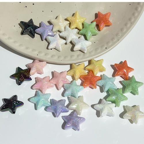 Plated Acrylic Beads Star DIY 24mm Approx Sold By Bag