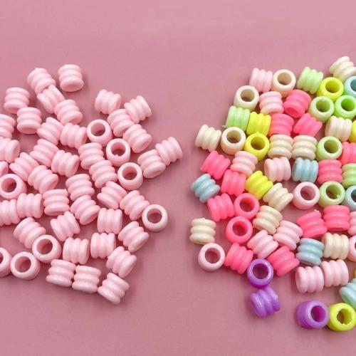 Plastic Kralen, DIY, meer kleuren voor de keuze, 7x7mm, Gat:Ca 4mm, Ca 3900pC's/Bag, Verkocht door Bag