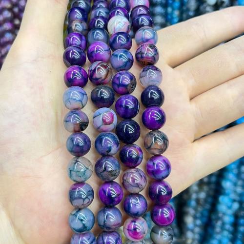 Natural Dragon Veins Agate Beads DIY Sold By Strand