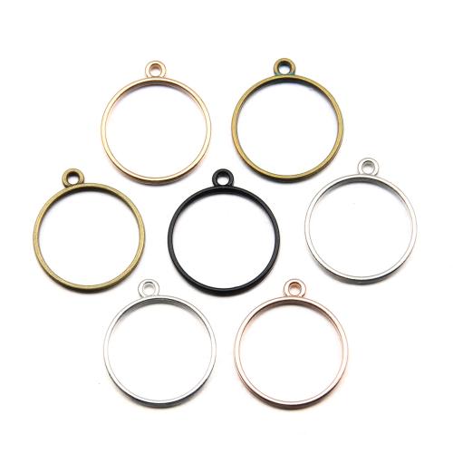 Zinc Alloy Pendants Round plated DIY Sold By Bag