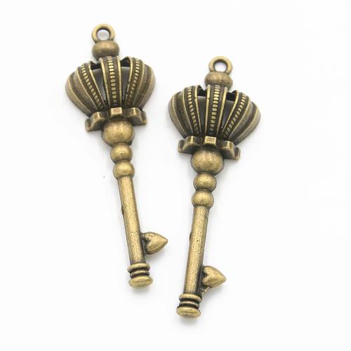 Zinc Alloy Key Pendants plated DIY Sold By Bag