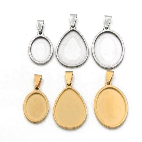 Zinc Alloy vedhæng Cabochon Setting, forgyldt, du kan DIY, flere farver til valg, 10pc'er/Bag, Solgt af Bag