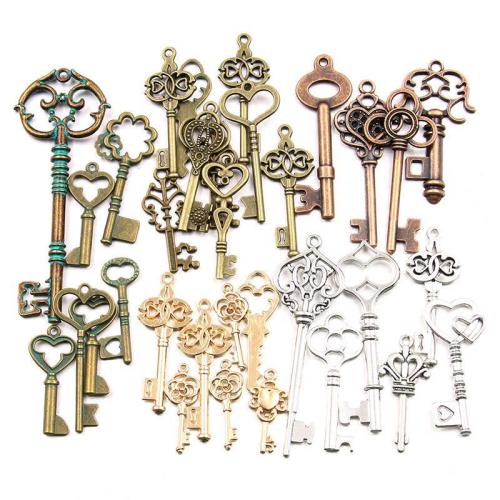 Zinc Alloy Key Pendants plated random style & DIY Sold By Bag