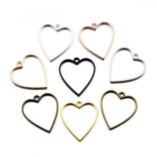 Ciondoli a cuore in lega di zinco, lega in zinco, placcato, DIY, nessuno, 30x34mm, 100PC/borsa, Venduto da borsa