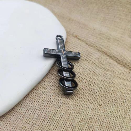 Zinc Alloy Cross Přívěsky, Zinek, Kříž, á, DIY, více barev na výběr, 49x28mm, Prodáno By PC