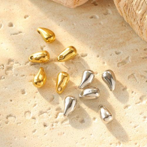 Edelstahl-Beads, 304 Edelstahl, Tropfen, plattiert, DIY, keine, 10PCs/Tasche, verkauft von Tasche