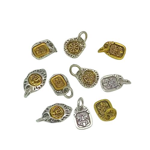 Sinc Alloy Pendants, plátáilte, DIY, dathanna níos mó le haghaidh rogha, 50ríomhairí pearsanta/Mála, Díolta De réir Mála