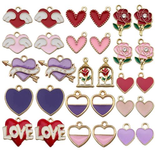 Zinc Alloy Enamel Pendants plated DIY Sold By Bag