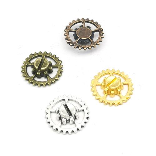 Ciondoli in lega di zinco, lega in zinco, Gear Wheel, placcato, DIY, nessuno, 14x14mm, 100PC/borsa, Venduto da borsa