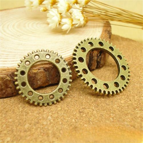 Zinc Alloy Pendants Gear Wheel plated DIY Sold By Bag