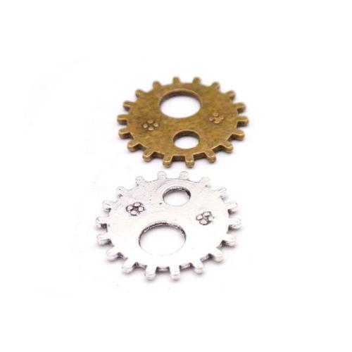 Pingentes de liga de zinco, Gear Wheel, banhado, DIY, Mais cores pare escolha, 20x20mm, 100PCs/Bag, vendido por Bag