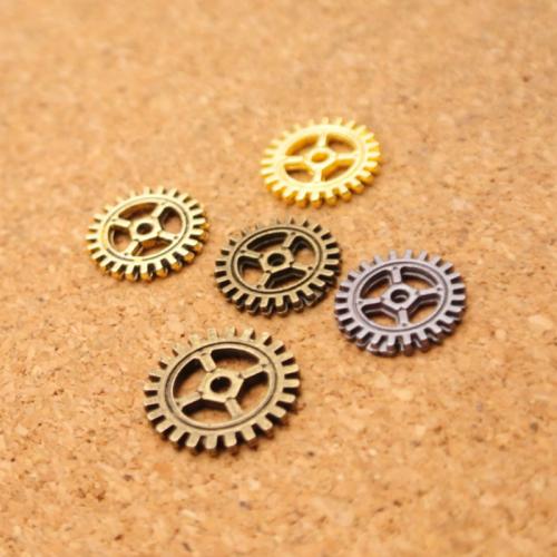 Zinc Alloy Pendants Gear Wheel plated DIY Sold By Bag