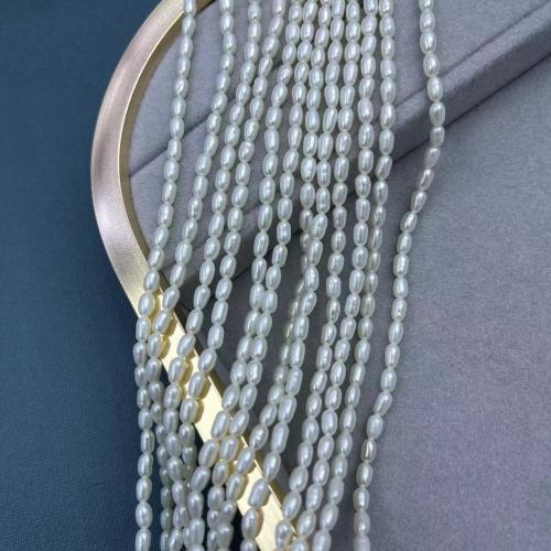 Cultured Rice Freshwater Pearl Beads DIY white mm Approx Sold By Strand