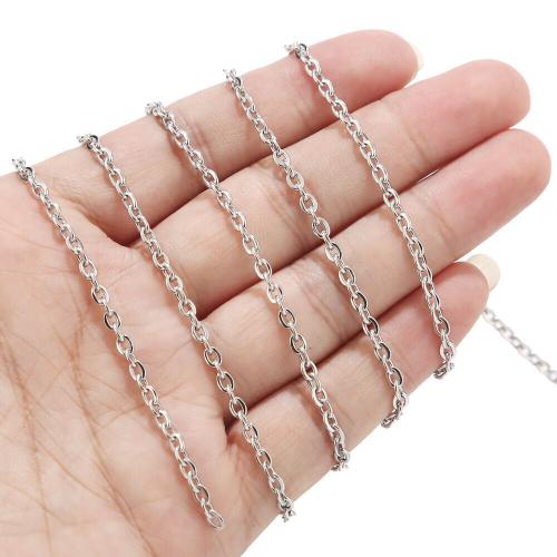 Stainless Steel Oval Chain 304 Stainless Steel plated DIY Sold By m