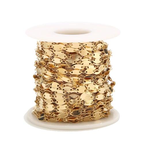 Stainless Steel Jewelry Chain 304 Stainless Steel gold color plated DIY Sold By m