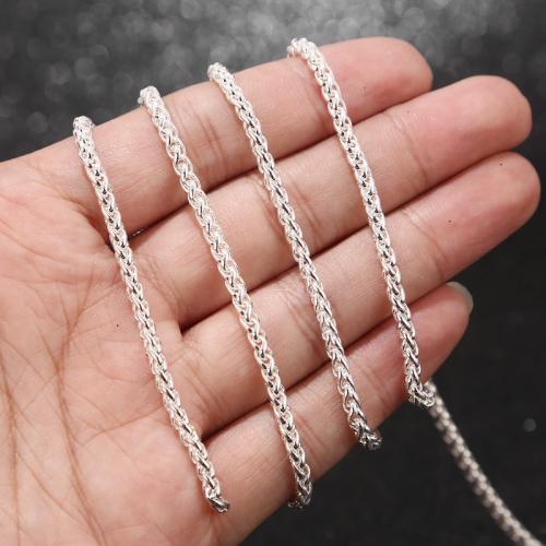 Stainless Steel Jewelry Chain 304 Stainless Steel silver color plated DIY Sold By m