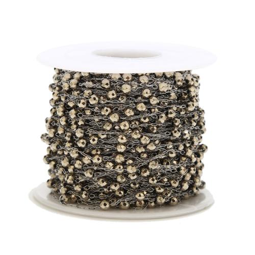 Decorative Beaded Chain 304 Stainless Steel with Seedbead plated DIY Sold By m