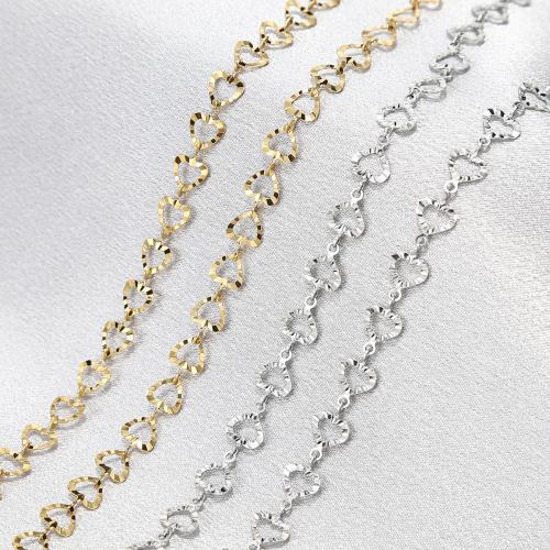 Stainless Steel Jewelry Chain 304 Stainless Steel Heart plated DIY Sold By m