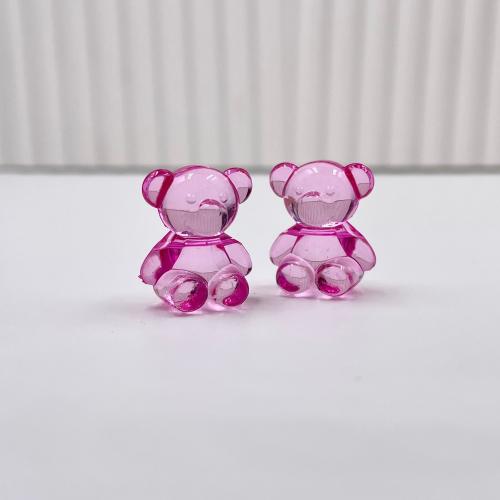 Transparent Acrylic Beads Bear DIY Approx 2.5mm Approx Sold By Bag