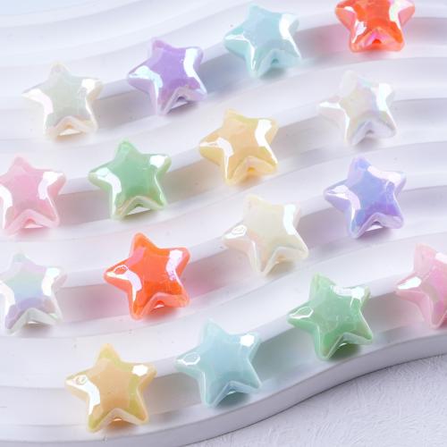 Plated Acrylic Beads Star DIY 18mm Approx 2mm Approx Sold By Bag