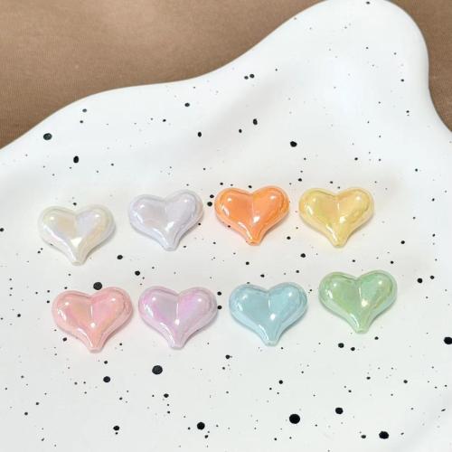 Plated Acrylic Beads Plastic Heart DIY Approx 1.8mm Approx Sold By Bag