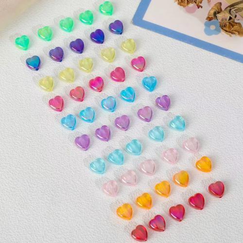 Plated Acrylic Beads Heart DIY Approx 1.5mm Approx Sold By Bag