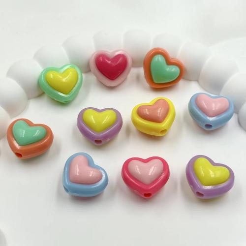 Perline acriliche Jewelry, plastica, Cuore, DIY, nessuno, 18x15mm, Foro:Appross. 3mm, Appross. 260PC/borsa, Venduto da borsa