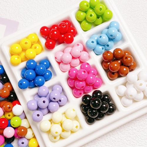 Abalorios Acrílicos Sólidos, Acrílico, Esférico, Bricolaje, más colores para la opción, 8mm, agujero:aproximado 1.6mm, 30PCs/Bolsa, Vendido por Bolsa