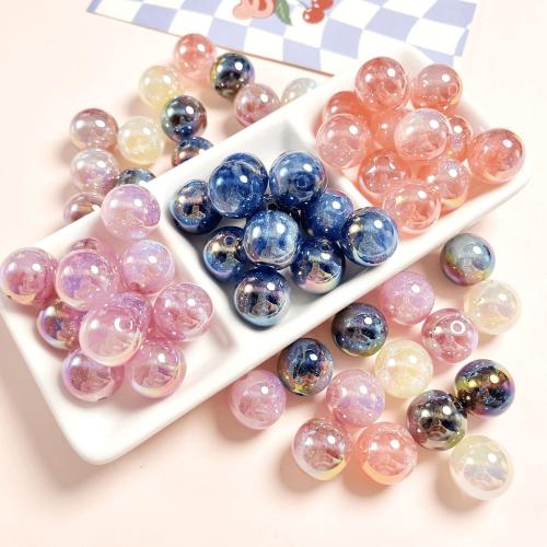 Plated Acrylic Beads Round DIY 16mm Approx 2.5mm Sold By Bag