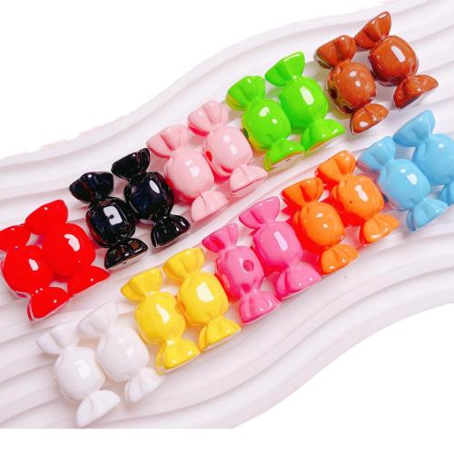 Opaque Acrylic Beads Candy DIY Approx 3.8mm Sold By Bag