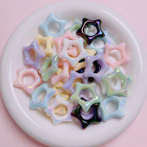 Plated Acrylic Beads Star DIY 29mm Approx 2.2mm Sold By Bag