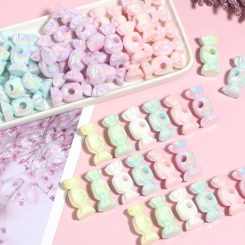 Plated Acrylic Beads Candy DIY Approx 4.8mm Sold By Bag